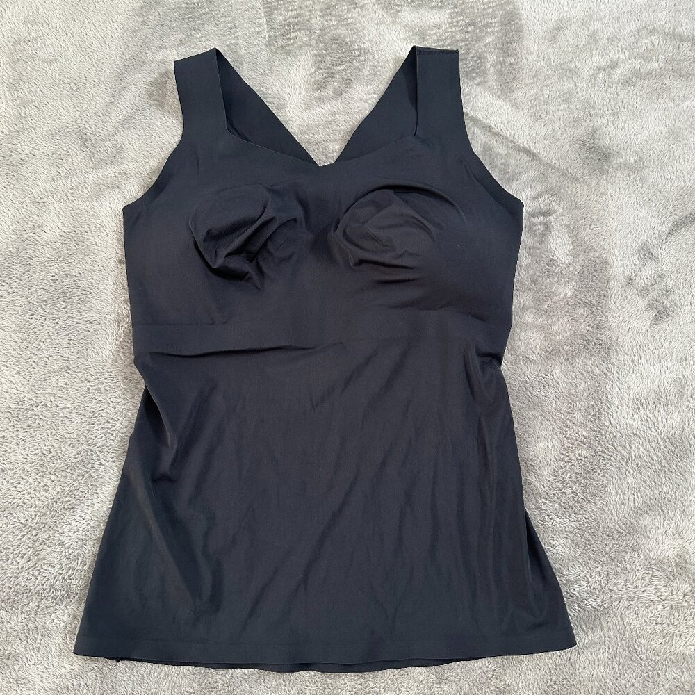 Black Women’s Shaping Tank with Built-In Bra